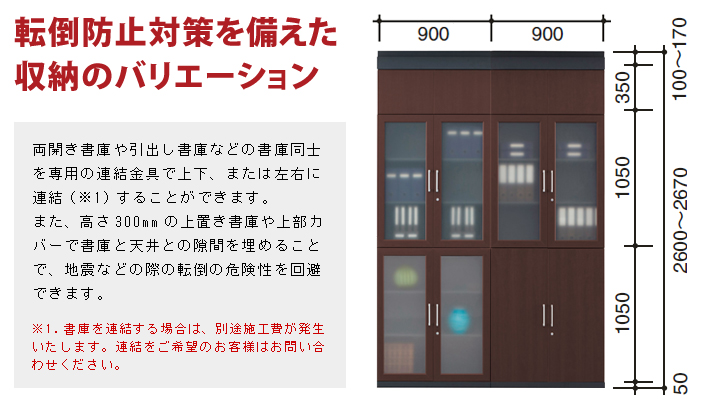 収納家具の転倒防止対策