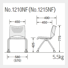 No.1215NF 寸法図